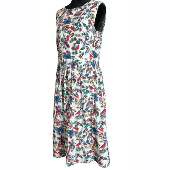 Long Tall Sally‎ Womens 8 Multi Color Sleeveless Midi Dress - Picture 6 of 12